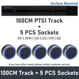 "PTS1T Surface Mounted Power Track With Switch And Adapter (5P/3PM/UK/US/FR/DE) Socket