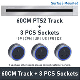"PTS2T Surface Installation Power Track And Removable Socket - Left & Right Wiring