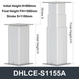 DHLCE-S1155A 3 Stage Electric Lifting Column - IR Panel 24V DC Motor 2000N 450LB Load