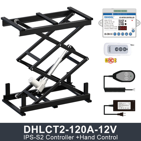 DHLCT2-120A Electric Scissor Lift 12V/24V DC Motor 1200N 364LB Load
