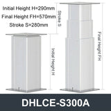 DHLCE-S300A 3 Stage Electric Lifting Column - IR Panel 24V DC Motor 2000N 450LB Load