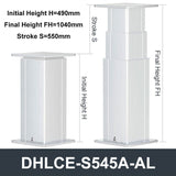 DHLCE-S545A-AL 3 Stage Electric Lifting Column - AL Panel 24V DC Motor 2000N 450LB Load