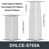 DHLCE-S765A 3 Stage Electric Lifting Column - IR Panel 24V DC Motor 2000N 450LB Load
