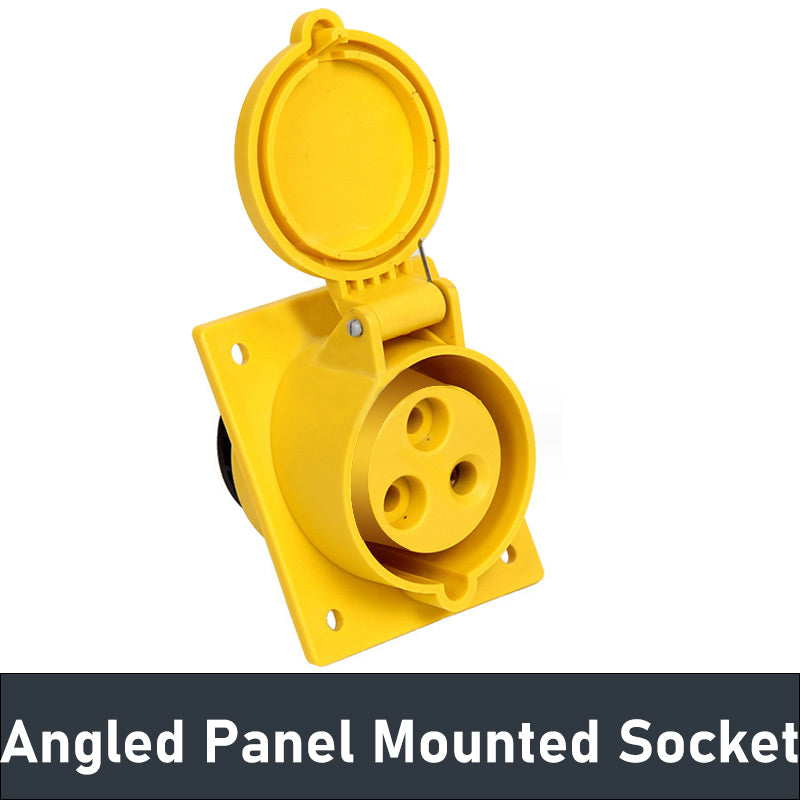 TXA-4H Yellow Industrial Plug And Socket Coupler Waterproof 3Pins 16A ...
