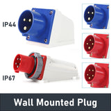 -TXA Industrial Plug And Socket Coupler Waterproof IP44 IP67 3/4/5Pins 16A/32A/63A/125A