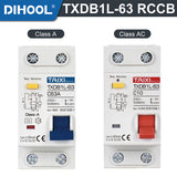 TXDB1L 6-63A Residual Current Circuit Breaker Leakage Protection
