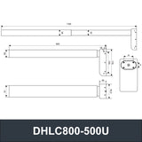 Electric Lifting Column U-Type 24V-32V DC Motor 800N 176LB Load - DHLC800-U