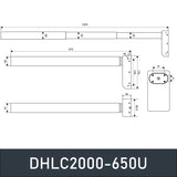 Electric Lifting Column U-Type 24V-32V DC Motor 1500N 330LB Load - DHLC2000-U