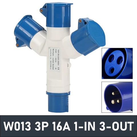 TXA-Y Multi-Function 1-IN 2/3-OUT Industrial Plug And Socket Waterproo ...