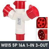 -TXA-Y Multi-Function 1-IN 2/3-OUT Industrial Plug And Socket Waterproof IP44 3/4/5P 16A 32A