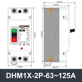 DHM1X-2P Molded Case Circuit Breaker