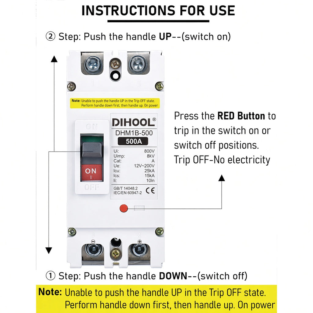 DHM1B-2P Molded Case Circuit Breaker DC MCCB