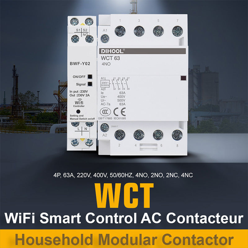 WIFI Controller of WCT household Din rail Modular AC contactor